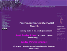 Tablet Screenshot of parchmentumc.org